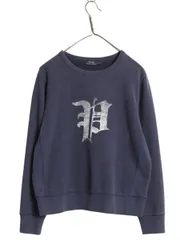 【お得なクーポン配布中!】 ポロ ラルフローレン ステンシル ロゴ プリント スウェット キッズ L メンズ S 程 ヴィンテージ 加工 リバース タイプ サイドパネル 裏起毛