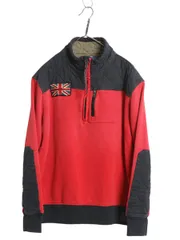 【お得なクーポン配布中!】 90s ポロ ラルフローレン ハーフジップ スウェット メンズ XL / オールド トレーナー ワッペン キルティング 補強 大きいサイズ ハイネック