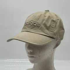 KO3902□アディダス コットン キャップ ベージュ アジャスター付き 57-60ｃｍ ゴルフにも