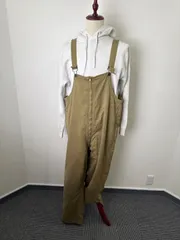 R00186｜VINTAGE｜ヴィンテージ古着｜オーバーオール｜カーキKHAKI｜50S｜CONMARジップ｜ミリタリー｜無地｜メンズ｜L｜ストリート｜アメカジ｜USA古着｜古着｜Y2K｜90S｜ヴィンテージ｜フォロー割｜今期トレンド