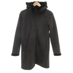 ユニクロ UNIQLO フーデットコート 裏地ボア ミドル L グレー 長袖 ファートリム /KR ■GY66