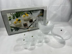 HOYA ホーヤ　CORDIAL GLASS COLLECTION　冷麦 そうめん 5客入　FBS5070　食器　鉢　夏　麺　ガラス　昭和レトロ　昭和　レトロのサムネイル