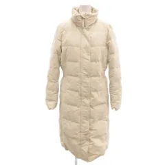 ユニクロ UNIQLO 美品 コート M クリーム色 長袖 スタンドカラー キルティング ミドル丈 /SJ ■GY66