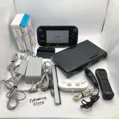 【動作確認済み】ニンテンドー Wii U 本体 まとめ売り 豪華 セット 32GB リモコンプラス ソフト ヌンチャク コントローラ ハンドル