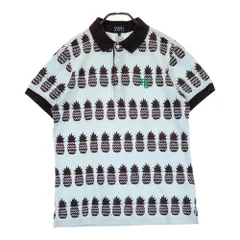 サイズ：5 PEARLY GATES パーリーゲイツ  半袖ポロシャツ パイン柄 ブルー系 [240101631283] ゴルフウェア メンズ ストスト