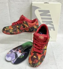 NIKE SB DUNK LOW PRO WOO QS FZ1291-600 ナイキ スニーカー 27.5cm US9.5 UK8.5 レッド 総柄