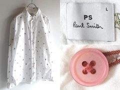 ◾︎美品◾︎ ポールスミス 長袖 ブラウス スタンドカラー ドット 金 
