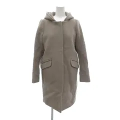 グリーンレーベルリラクシング ユナイテッドアローズ green label relaxing ノーカラーコート 36 ベージュ フード付き 長袖 フラップポケット /NU ■GY66のサムネイル