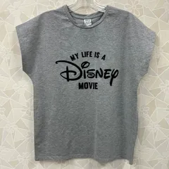 【Disney】Tシャツ グレー サイズ表記６ ロゴプリント 半袖 春夏 ディズニー