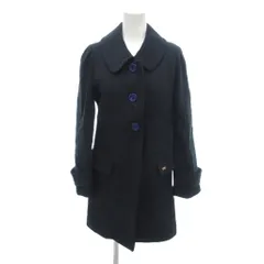 ウィルセレクション WILLSELECTION ステンカラーコート ジャケット 0 紺 ネイビー 丸襟 長袖 ミドル丈 ボタン留め 8-671731 /HW ■ECF001のサムネイル