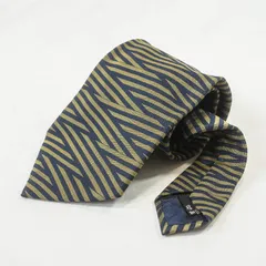 Salvatore Ferragamo サルヴァトーレフェラガモ ネクタイ シルク100% イタリア製 総柄 ネイビー 紺 ゴールド 9.5cm 高級 ブランド ビジネス 結婚式 パーティー スーツ メンズ