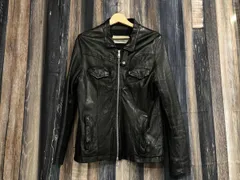 GIORGIO BRATO ジョルジオブラット Organic Edition レザージャケット イタリア製 羊革 GU19S52230 ブラック 44