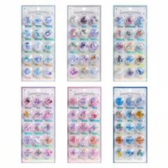 【6種セット】カプセル風 立体シール 3Dステッカー シール 装飾品立体ステッカーぷっくりシール ぷくぷくシール カプセルシール