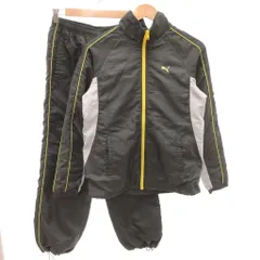 プーマ PUMA 美品 ジャージセットアップ M 灰色 グレー 長袖 スタンドカラー パイピング /SJ ■ECF001