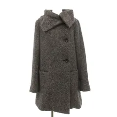 コムサイズム COMME CA ISM 美品 ツイードコート M グレー系 ツイード柄 長袖 ECF001 /KB ■ECF001