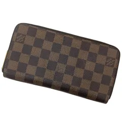 【中古】LOUIS VUITTON | ルイ・ヴィトン ジッピーウォレット ダミエ ラウンドファスナー 長財布 N60046 ブラウン×ピンク ローズバレリーヌ【尾張小牧店】