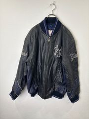 ☆レザースタジャン☆ニューヨークヤンキース 切替 オーバーサイズ