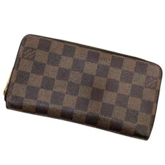 【中古】LOUIS VUITTON | ルイ・ヴィトン ジッピーウォレット ダミエ ラウンドファスナー長財布 N60046 ブラウン×ピンク ローズバレリーヌ【尾張小牧店】