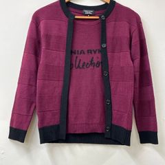 SONIA RYKIEL レディース ニット M 黒 ラインストーンロゴ - メルカリ