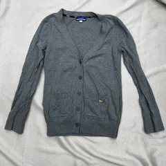 BURBERRY BLUE LABEL　バーバリーブルーレーベル　カーディガン　トップス　レディース　サイズ38  Mサイズ　ノバチェック柄　希少品　グレー　灰色　長袖