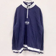 古着 used　FILA　フィラ　ハーフジップスウェット/トレーナー　紺　ネイビー　Mサイズ【値引き交渉OK！】