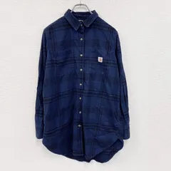 古着 used　Carhartt　カーハート　長袖シャツ　ネルシャツワンピース　紺　ネイビー　M(8-10)サイズ【値引き交渉OK！】