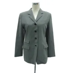 ロイスクレヨン Lois CRAYON オープンカラージャケット ミドル丈 シングル  M グレー /HO27 ■GY58