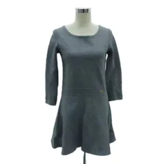 ブルーレーベルクレストブリッジ BLUE LABEL CRESTBRIDGE スウェット ワンピース 長袖 ミニ丈 S 36 グレー /HO22 ■GY61