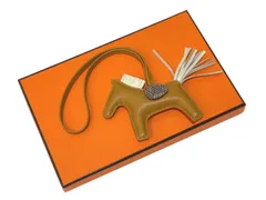 【新品同様品】【未使用品】HERMES エルメスロデオ PM タッチ バッグチャーム ラムスキン×リザードナチュラ セサミ×クレ×デゼール U刻印 アクセサリー ファッション 小物 レディース 女性用 馬 ブランド カーフ エキゾチックレザー 希少 レア