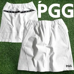 PGG by PEARLY GATES ピージージー パーリーゲイツ ゴルフ Nyタスランドビー バックプリーツ ストレッチ ミニスカート ゴルフウェア レディース 269-2134312 定価2.6万 ホワイト ▲029▼50716w01