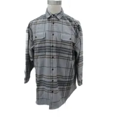 ニコアンド Niko and.. CPOジャケット ミドル丈 チェック柄 グレー /SM36 ■GY58