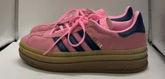 adidas アディダス スニーカー GAZELLE BOLD W H06122 ピンク カジュアル 替え紐付き 汚れあり ロゴ 紐靴 マルチカラー 25cm ベトナム製