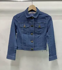 BURBERRY BLUE LABEL バーバリー ブルーレーベル Gジャン デニムジャケット E1F08-168-28 インポート ロゴボタン 襟裏チェック柄 サイズ36