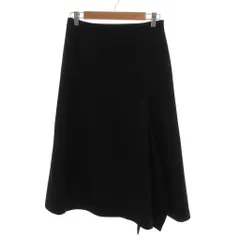 23区 オンワード樫山 フレアスカート ひざ丈 ウール 38 黒 ブラック /JS ■GY61