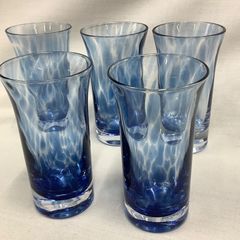 KAGAMI CRYSTAL カガミクリスタル グラス 5個レトロ ビール 涼
