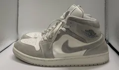 NIKE ナイキ スニーカー AIR JORDAN エアジョーダン1 MID SE FQ7720-002 紐靴 28.5cm ホワイト グレー ベトナム製