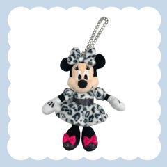 ディズニー ヒョウ柄 ミニー ぬいぐるみチャーム【ピンク】レオパード