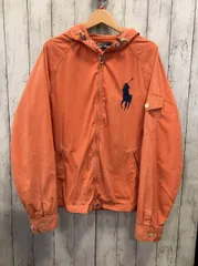 Polo Ralph Lauren 90s～00s ポロラルフローレン オレンジ フェード ビッグポニー ジップパーカー TALONジップ　　　　コットン ナイロン