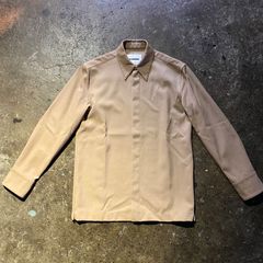 JIL SANDER 25AW 比翼ボタン ウールギャバ 長袖シャツ ベージュ size39 ジルサンダー 2025aw J22DL0298