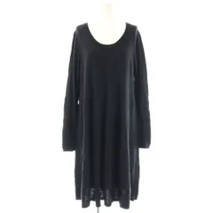 アンタイトル UNTITLED ワンピース ニット アンゴラ混 大きいサイズ 44 ブラック /ES ■GY60