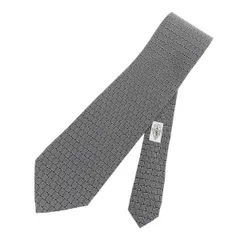 GUCCI グッチ ネクタイ  G総柄   シルク100％ グレー メンズ / 240001191661