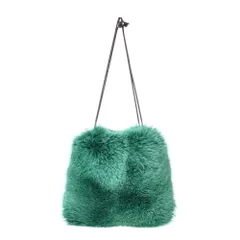 LUDLOW フォックスファー ハンドバッグ ONE SIZE グリーン ラドローのサムネイル