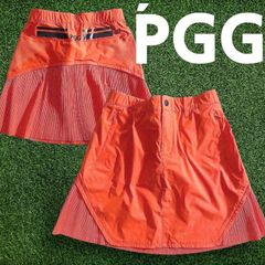 287 PGG 新品タグ付き バックプリーツ スカート オレンジ サイズ0 S
