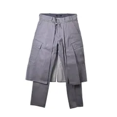 ALMOSTBLACK 2way レイヤード デニムパンツ - グレー オールモストブラックのサムネイル
