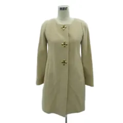 ジュエルチェンジズ Jewel Changes アローズ ノーカラーコート ロング丈 アルパカ混 38 M ベージュ /HO44 ■GY58