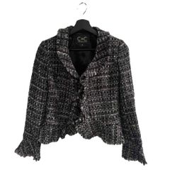 クードシャンス CdeC COUP DE CHANCE ジャケット 袖フリンジ 長袖 38 グレー ■GY61