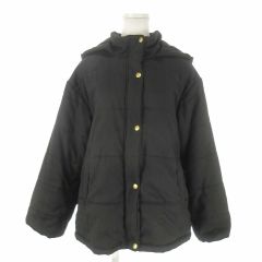 ハニーサックルローズ Honeysuckle Rose 中綿ジャケット M 黒 ブラック ジップアップ フード付き /AO5 ■GY58