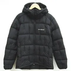 良品 montbell モンベル ネージュダウン パーカー EX800 黒系 ブラック 1101673 サイズM ロゴ刺繍 M0005-0303-1 ★3420
