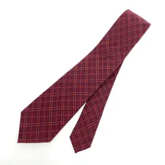 BURBERRY BLACK LABEL バーバリーブラックレーベル ネクタイ  チェック柄   シルク100％ ボルドー メンズ / 240001191651