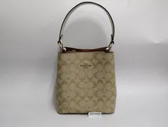 【2631H25】汚れありコーチ COACH モリー バケット バッグ 22 シグネチャー キャンバス　中古